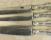 WHITING Louis XV Sterling Silver Dinner Knives ANTIQUE