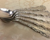 WHITING Louis XV Sterling Silver Teaspoons -5- ANTIQUE