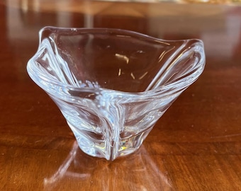 DAUM France CRYSTAL Bowl  4" x 3-3/4" x 2" tall