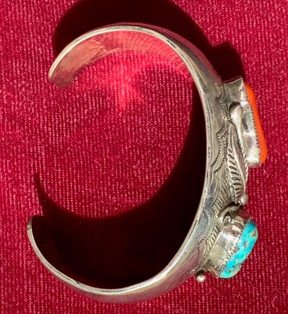 Hand made Navajo Silver Bracelet by Al Joe - image 4