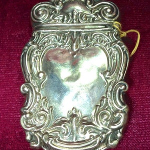 Art Nouveau STERLING Silver Repousse Match Safe ANTIQUE