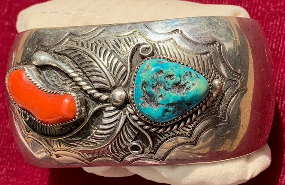 Hand made Navajo Silver Bracelet by Al Joe - image 3