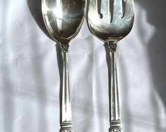 Cubiertos para ensalada de plata esterlina Royal Danish International Silver Co. Juego de 2