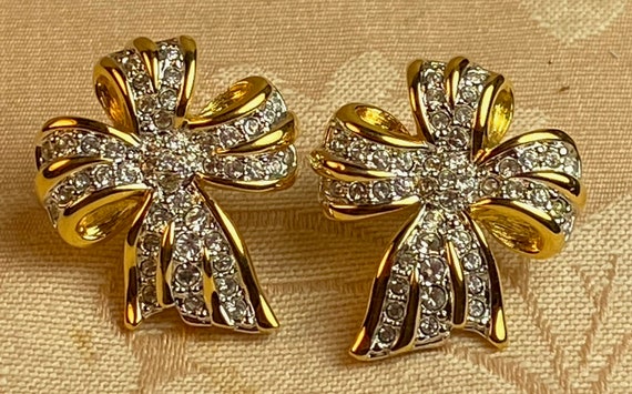 SWAROVSKI Crystal Pussy Bow Earrings