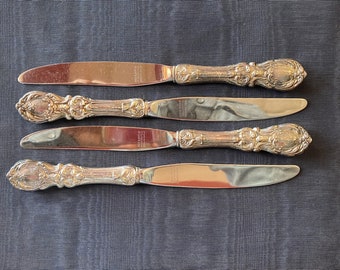 Reed and Barton Francis I Sterling Silver Knives set of 4 no monogram