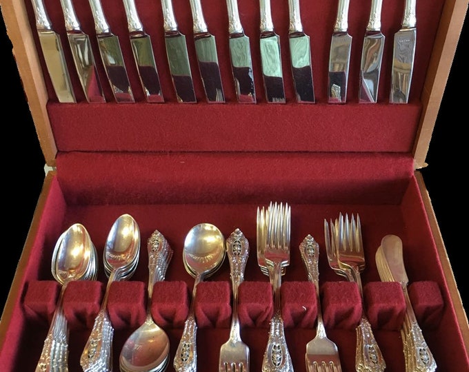Wallace ROSE POINT Sterling Silver SET Service for 12 Etsy