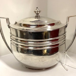 Antique English Sterling Silver Sugar Bowl, 1898