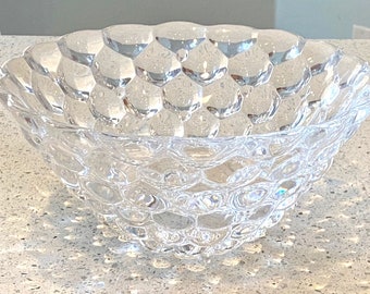 Orrefors Crystal Raspberry Bowl Sweden