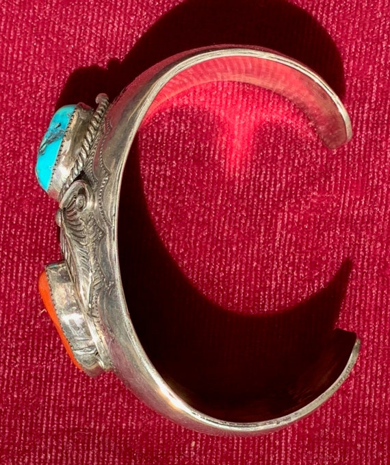 Hand made Navajo Silver Bracelet by Al Joe - image 5
