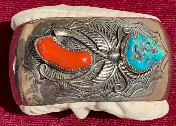 Hand made Navajo Silver Bracelet by Al Joe - image 1