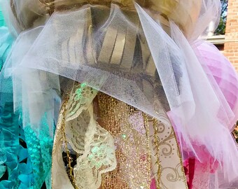 Exquisite jellyfish Lantern under the sea party decoration gold pink Aqua Coral purple options premium fabric trims