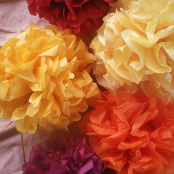 Tissue Paper Pompom Etsy