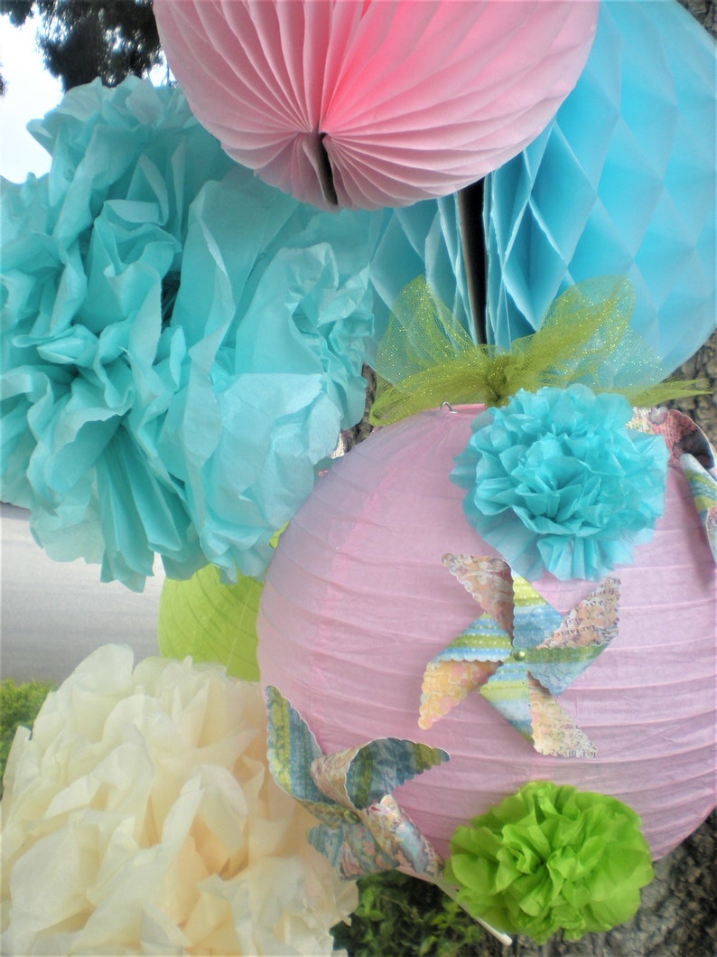 Pinwheel Party Decorations Hanging Pinwheel Decor Paper Etsy