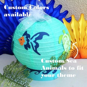 Under the Sea table centerpiece with fish and seahorse for Octonauts party, Little Mermaid birthday, beach wedding, beach centerpiece image 4