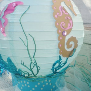 Under the Sea table centerpiece with fish and seahorse for Octonauts party, Little Mermaid birthday, beach wedding, beach centerpiece image 5