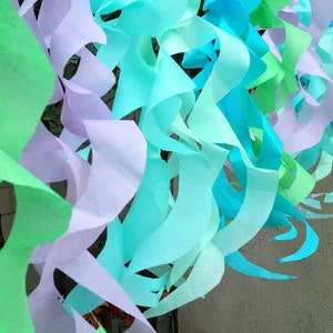 Under the sea garland under the sea party decorations purple aqua mint