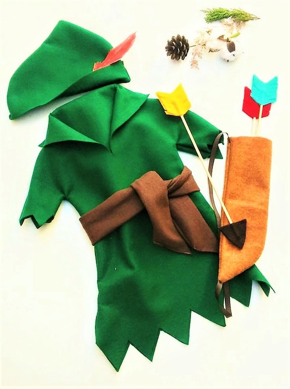 Robin Hood Hat Soft Green Felt with Feather Robin Hood Hat Soft Green Felt with Feather