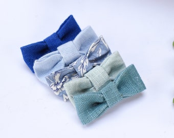 Girls Blues Hair Bows Baby Style | Clip, band or tie | Autumn Collection | Ginger hair Bow | Gold hair Bow | Rust hair bow