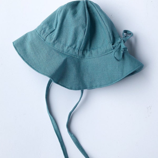 Linen Summer Hat | Cambridge Hat | Summer hat | Brimmed | Handmade Bonnet | Spring and Summer Hat | Baby Toddler Child Sun hat