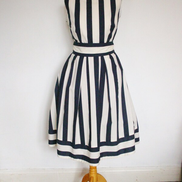 Vintage inspiriert 1950er Jahre nautische Dress - Tag / Brautjungfer / Hochzeit/Prom - handgemacht