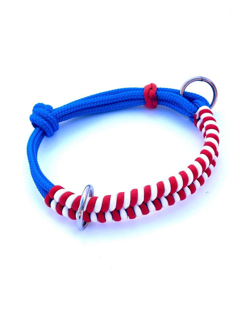Adjustable Rope Dog Collar Woven Paracord Overlay Etsy