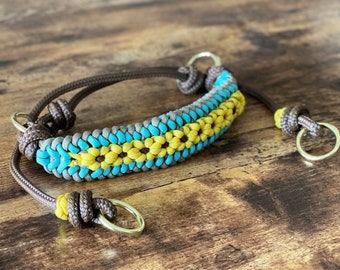 Knotted Sunflower Paracord Horse Hackamore – Bitless Riding Attachment