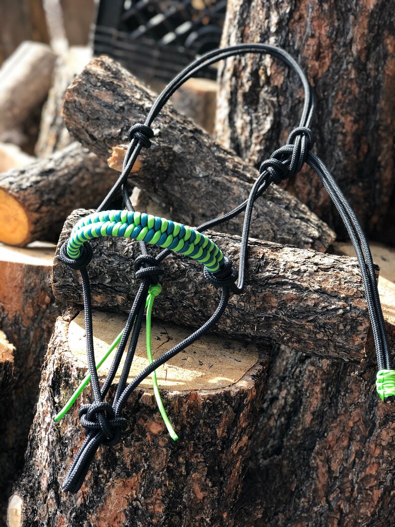 1/4" Stiff Rope Training Halter For Arabian & Cob Horses - Fits Anderson Method