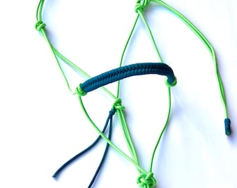 Thin Stiff Rope Halter-Double Knot Overlay