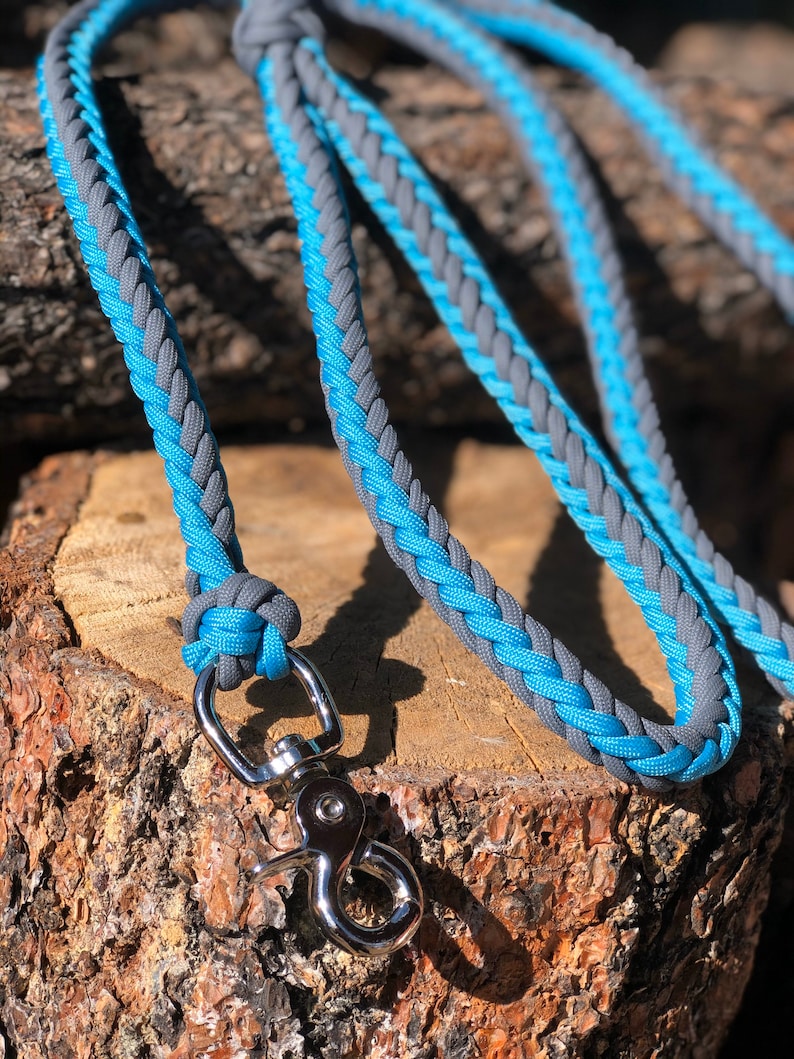 Square Braided Paracord Dog Leash Etsy