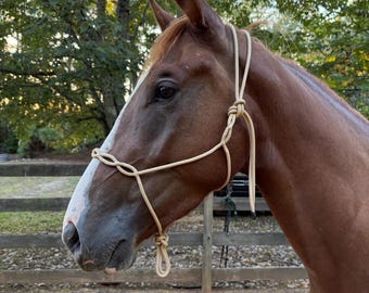 Custom Knotless Rope Horse Halter | Soft Yacht Rope Halter | Handmade Horse Halter | Natural Horsemanship Halter | Groundwork & Training