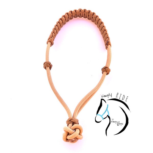 Knotted Rope Bosal Bitless Horse Riding Attachment- Zigzag Paracord Overlay