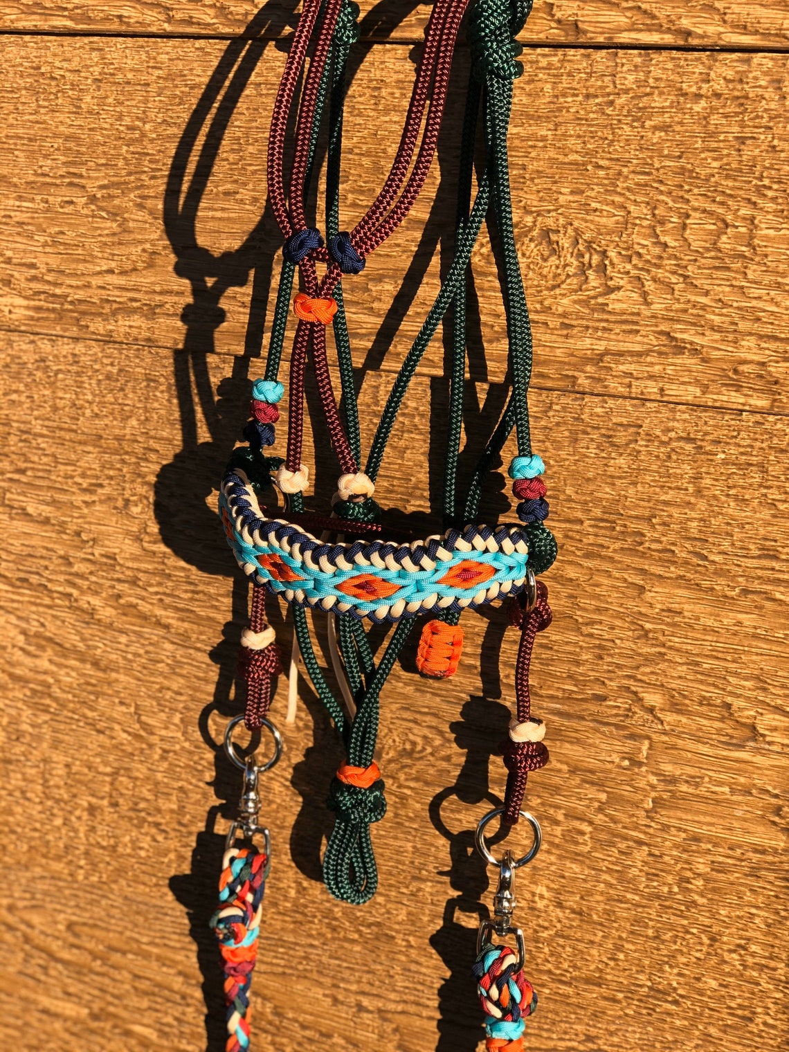 Soft Rope Halter Bitless Bridle Hackamore Diamond Paracord Etsy