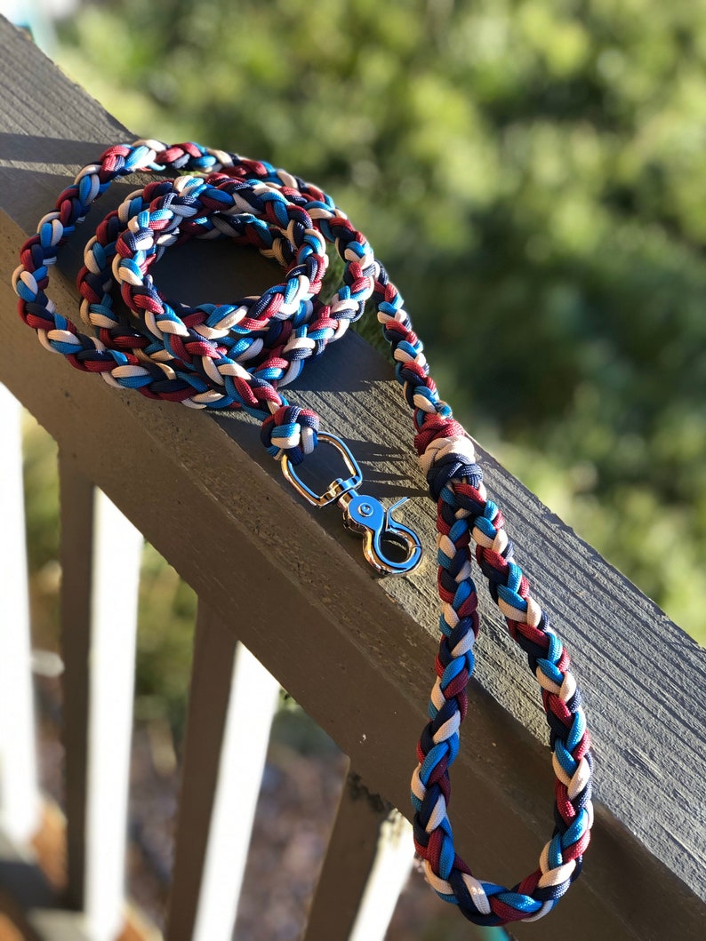 Martingale Dog Collar Braided Diamond Rope And Paracord Wide Training Collar For Medium to Extra Large Dogs WITH MATCHING LEASH