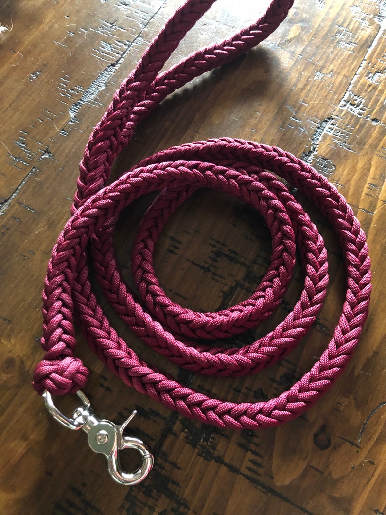 Square Braided Paracord Dog Leash Etsy