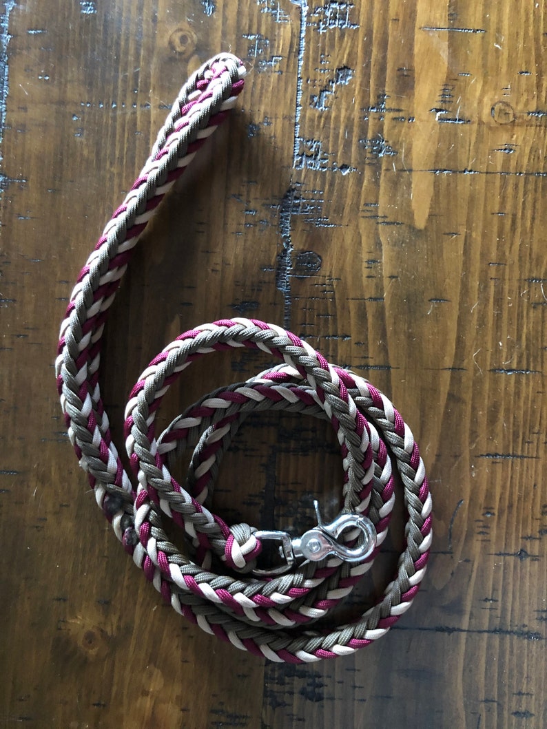 Square Braided Paracord Dog Leash Etsy
