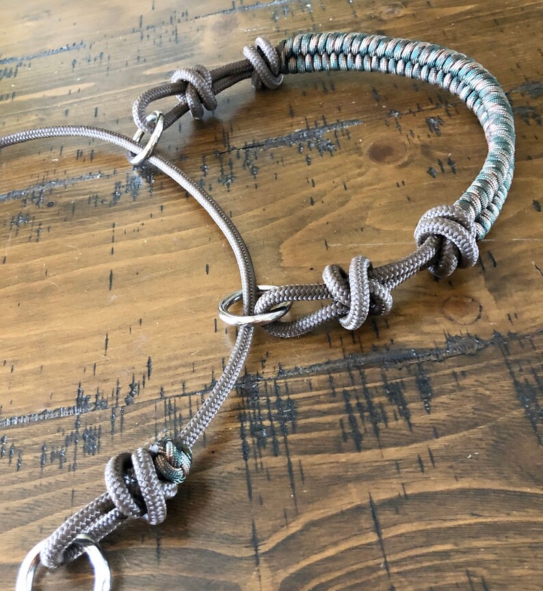 Knotted Stiff Rope Chin Slip Hackamore Bitless Riding Etsy