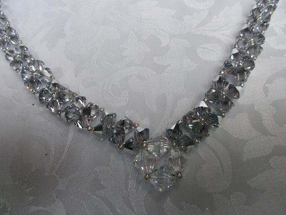 Brilliant Silvery Crystal Swarovski Comet Argent Light V Shaped 