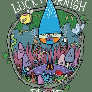 Lucky Cornish Piskie Kids T-shirt: Organic Cotton Pixie Elf