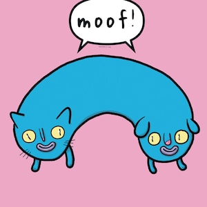 BLUE MOOF - Organic Cotton T-shirt / 8 Colour choice dog cat shirt