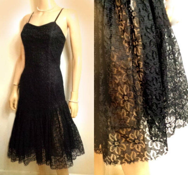 black lace evening dresses uk