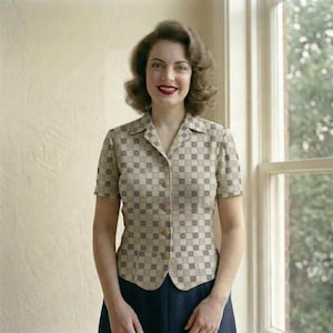 40’s vintage check s/s shirt 1940s Check Shirt - Etsy
