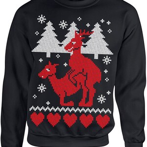 deer humping christmas sweater
