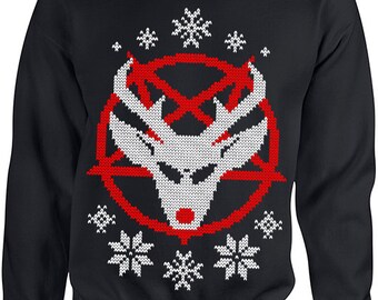 ugly christmas sweater sweatshirt satans reindeer x mas tee funny christmas sweater sweatshirt - Metal Band Christmas Sweaters ugly christmas sweater sweatshirt satans reindeer x mas tee funny christmas sweater sweatshirt - Metal Band Christmas Sweaters