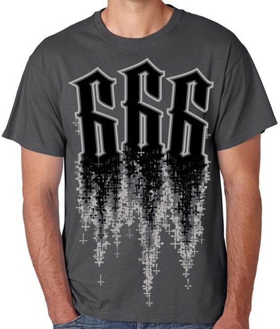 Metal T-shirts 666 Upside Down Crosses 