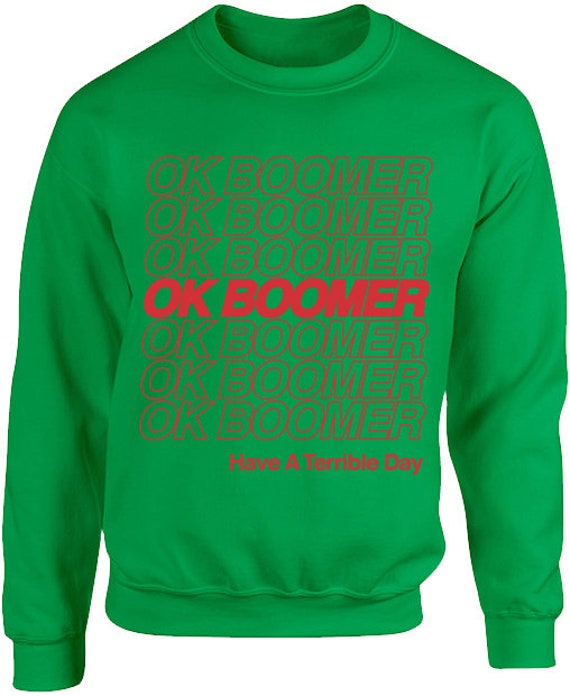 Christmas OG Santa Claus OK Boomer Ugly Sweater Hooded Jumper Pullover Hoodie