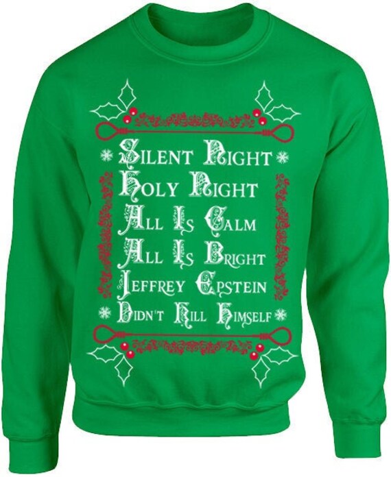 Silent Night Jeffrey Epstein Ugly Christmas Sweater