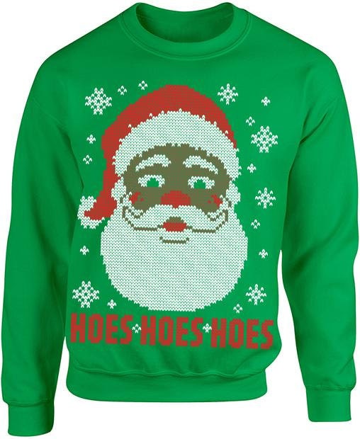 christmas sweater black santa