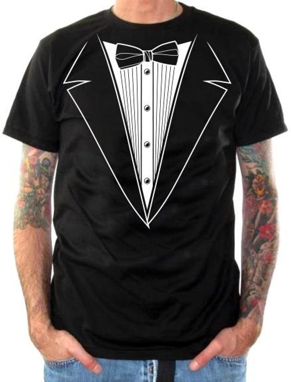 Funny T-shirts Tuxedo T-shirt Formal 