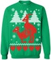 Ugly Christmas Sweater - Humping Reindeer Crew Neck Sweatshirt - X-mas Tee - Funny Christmas Sweater Shirt 