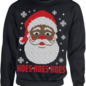 christmas sweater black santa